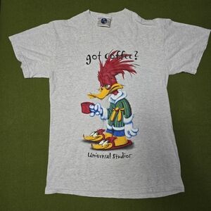 Vintage Universal Gray T-Shirt with Cartoon WoodyPecker